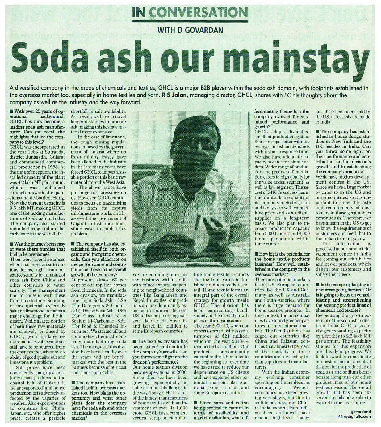 Soda Ash Our Mainstay